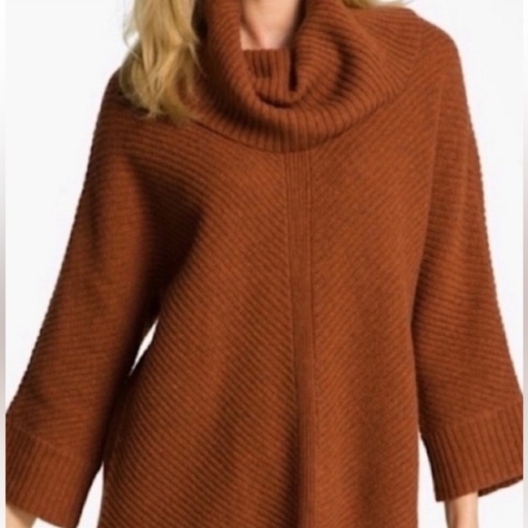 Eileen Fisher Sweaters - Eileen Fisher Sweater Size M Rust Brown Yak/Wool Pullover Cowl Neck Host Pick!